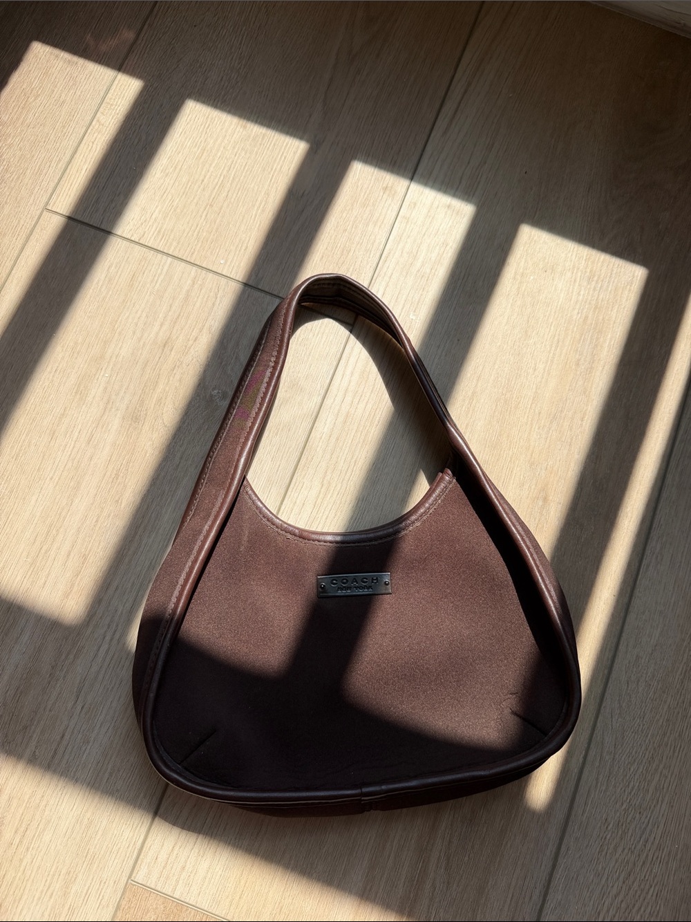 Coach mahogany mini Ergo Crescent Shoulder Bag